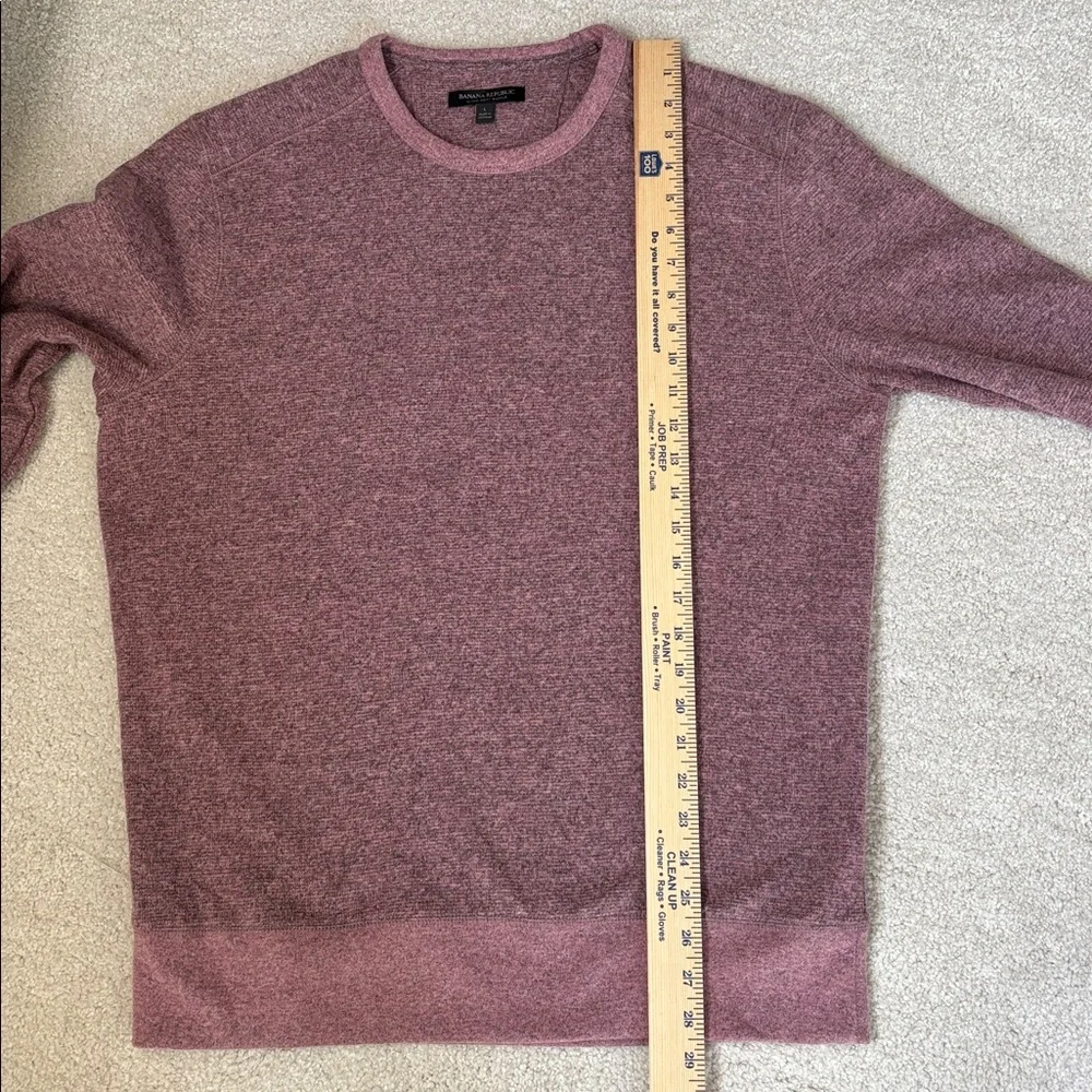 Banana Republic Ultra Soft Waffle Thermal Pullover‎ Heather Burgundy Mens Large